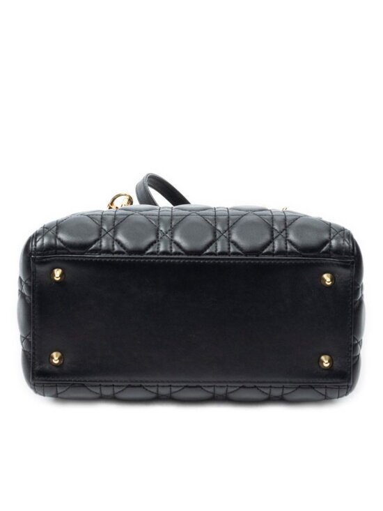 Dior Lady Dior Zip Black Canada Lambskin Leather Handbag